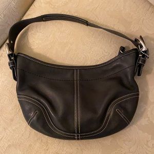 Coach black leather bag